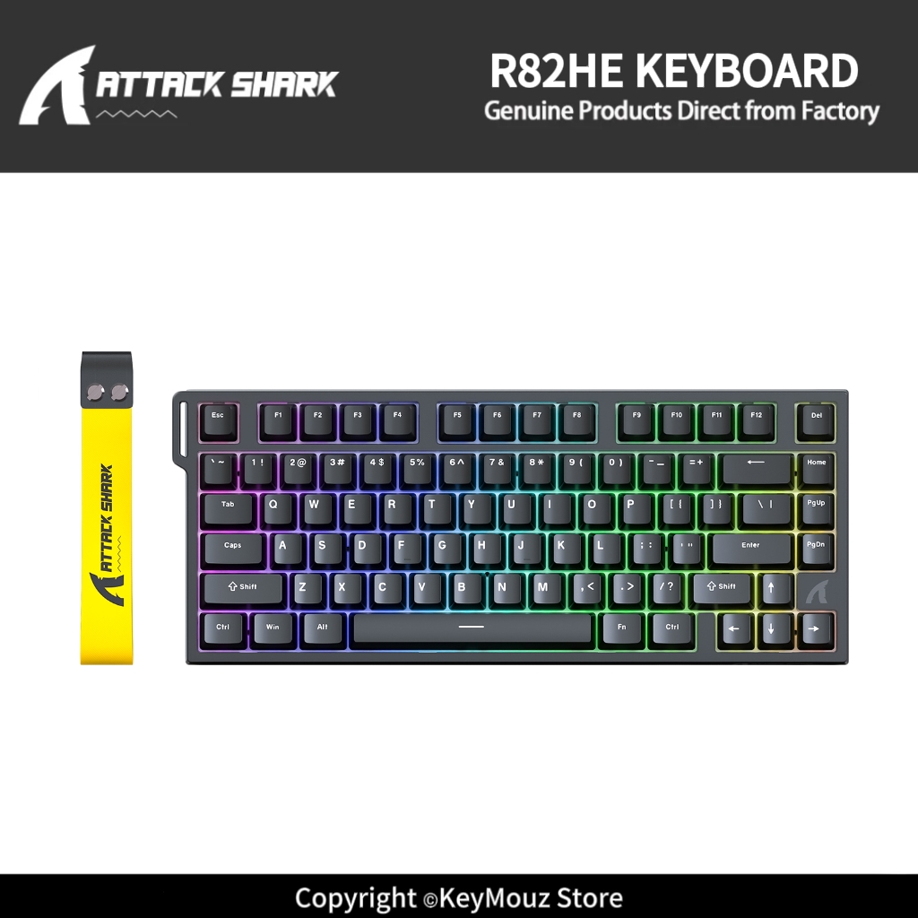 Gaming Keyboard Hot Swappable - ATTACK SHARK R82HE Hot-Swap Magnetic Switch
