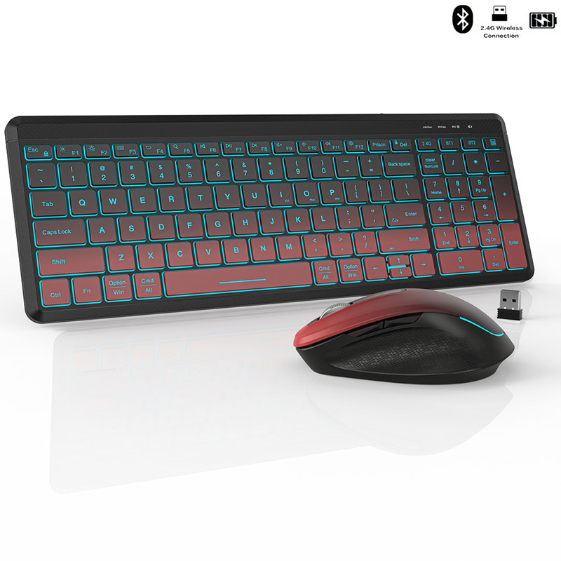RGB Backlit Silent Wireless Ke - đánh giá và giá Gaming Keyboard And Mouse Combo