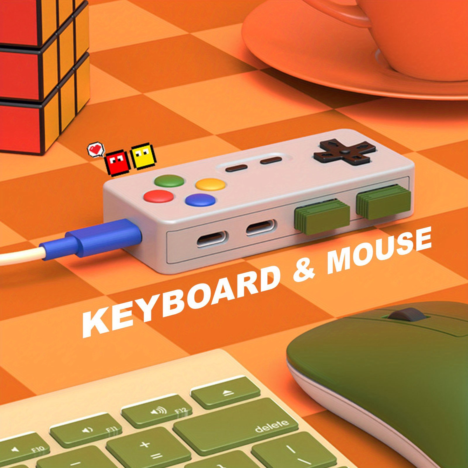 1PC Cartoon USB C Extension Ad - đánh giá và giá Gaming Keyboard Type C