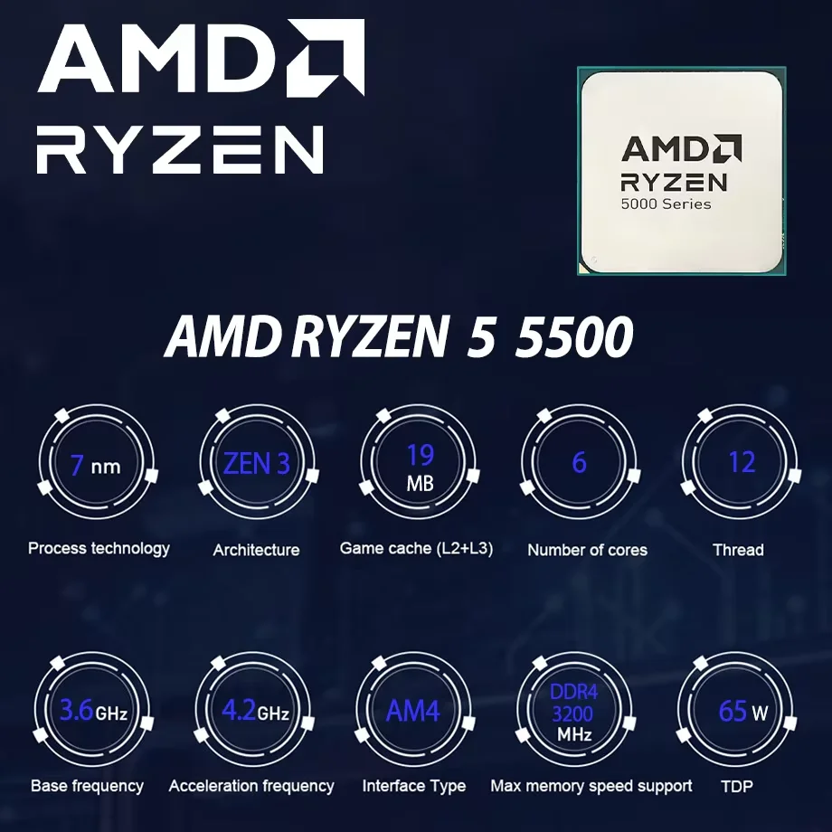 AMD Ryzen 5 5500 CPU R5 5500 P - đánh giá và giá Amd Cpu Ryzen 5
