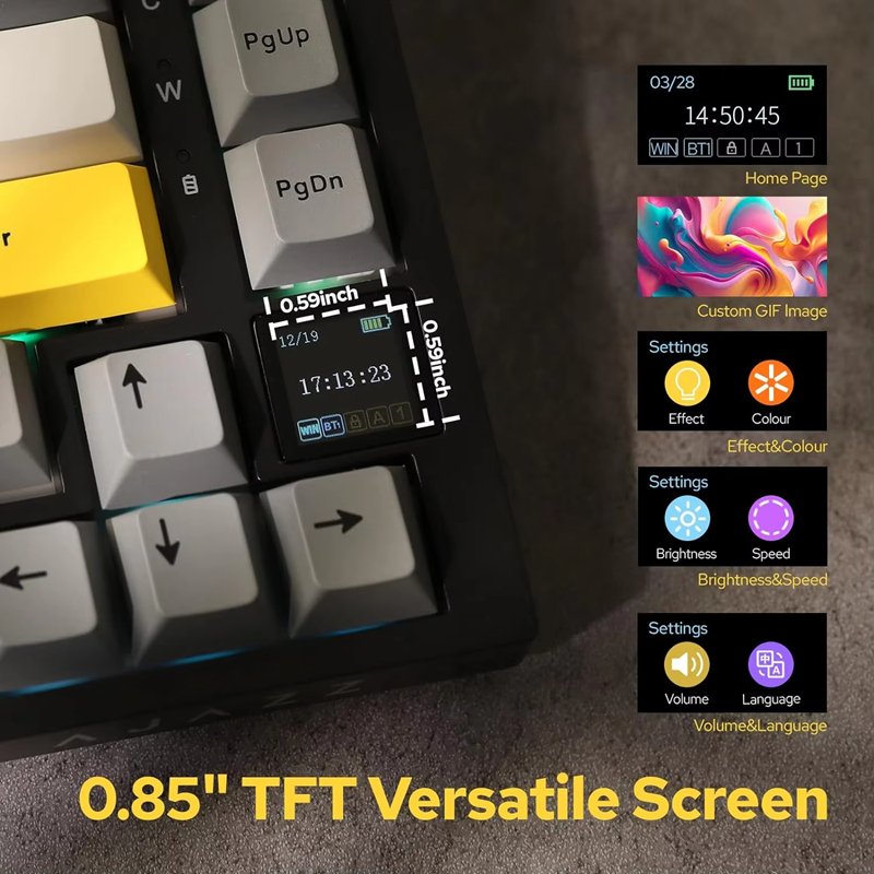 AK820/AK820Pro Gaming Mechanic - đánh giá và giá Gaming Keyboard Mechanical Wireless