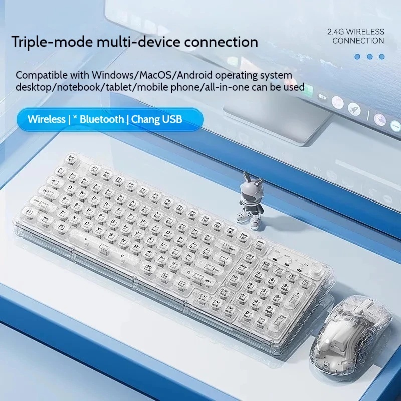 Transparent Ice Crystal Wirele - đánh giá và giá Keyboard Gaming Mac
