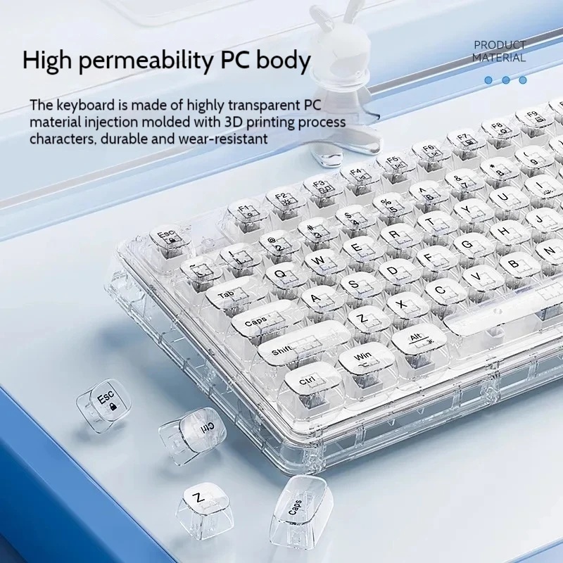 Transparent Ice Crystal Wirele - đánh giá và giá Keyboard Gaming Mac