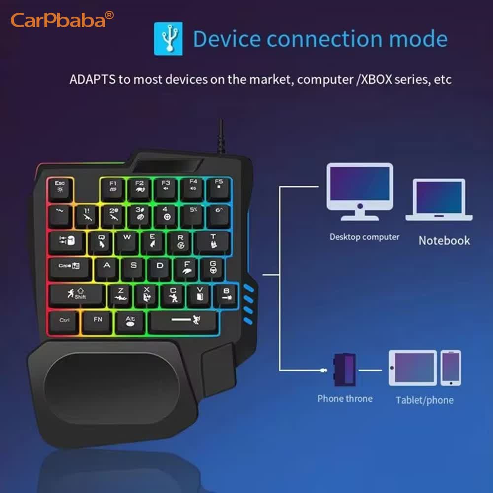 USB Single Hand One-Handed Gam - đánh giá và giá Gaming Keyboard 1 Hand