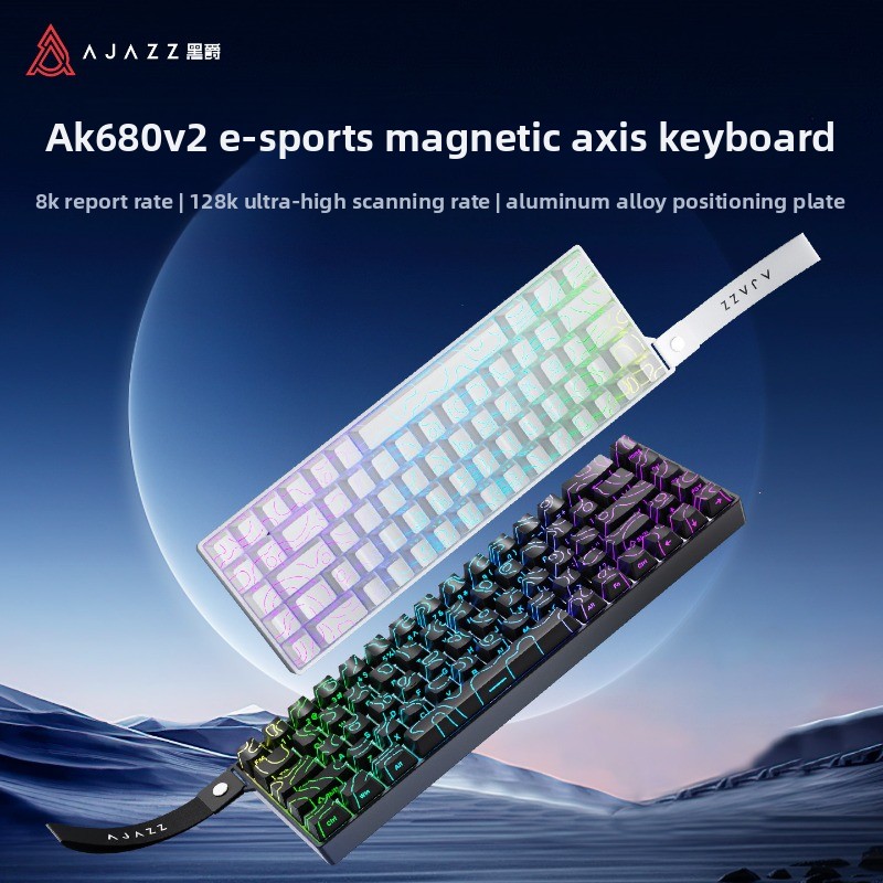 AJAZZ AK680 V2 Magnetic Axis M - đánh giá và giá Gaming Keyboard Hot Swappable