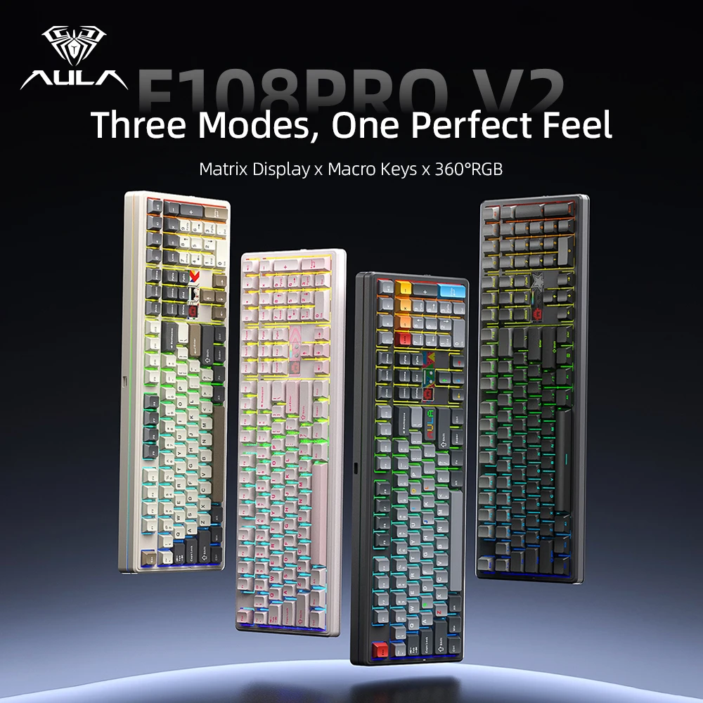 AULA F108 Pro V2 Mechanical Ke - đánh giá và giá Gaming Keyboard Hot Swappable